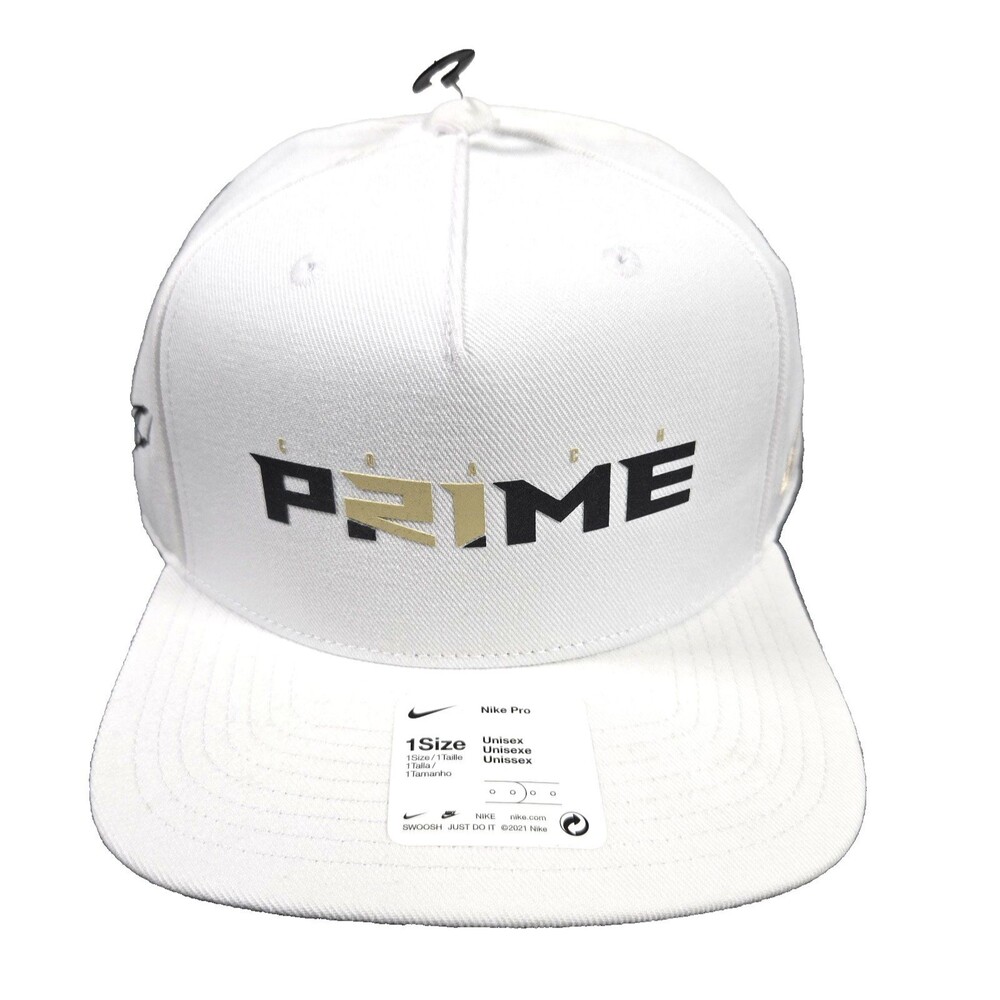 Coach Prime Colorado Buffaloes- Nike Pro Flatbill White Snapback Hat- New w/Tags